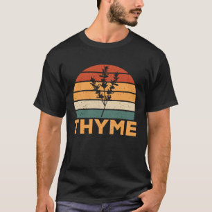 Retro Thymian Design Gartenliebhaber Kräuter T-Shirt