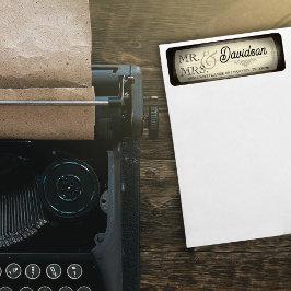 Retro-Ticket-Typografie Rücksendeadressetikett