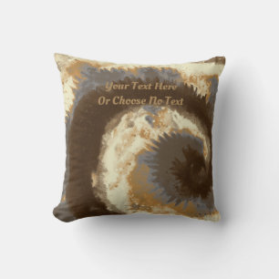 Retro-Tie-Dye-Frieden Liebe Braun Creme Marmor Wir Kissen