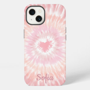 Retro Tie Dye Heart Signature iPhone 13 Hülle