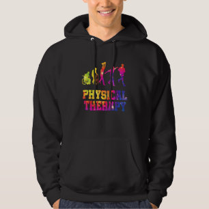 Retro Tie Dye Physiotherapie Evolution PT Therape Hoodie