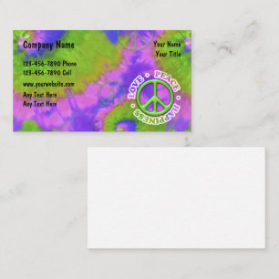 Retro-Tie-Dye-Thema Visitenkarte