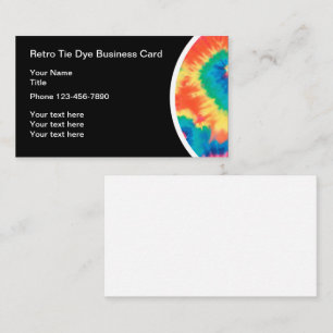 Retro-Tie-Dye-Themen-Geschäftskarten Visitenkarte