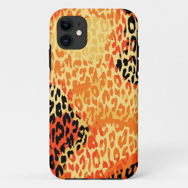 Retro-Tierdruckfell Leopard 3 Case-Mate iPhone Hülle (Rückseite)
