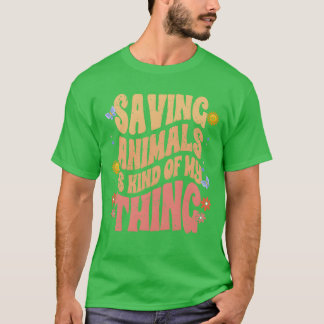 Retro Tiere Retten Ist So Eine Art Von Meinem Ding T-Shirt