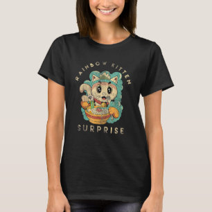Retro-Tiere Vintage-Katzen Regenbogen-Kätzchen-Übe T-Shirt