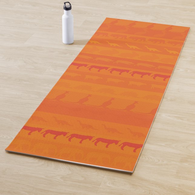 Retro-Tiere Yogamatte (Beispiel)