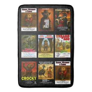 Retro-Tierfilmplakat-Parodien Badematte