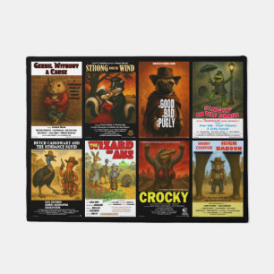 Retro-Tierfilmplakat-Parodien Fußmatte