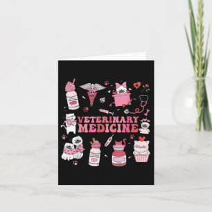 Retro-Tiermedizin Valentinstag Tierarzthelferin Ka Karte
