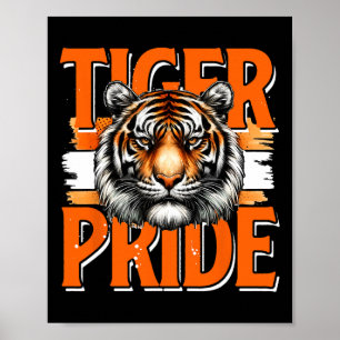 Retro Tiger Pride Tiger Schul-Sportteam Vintage Poster