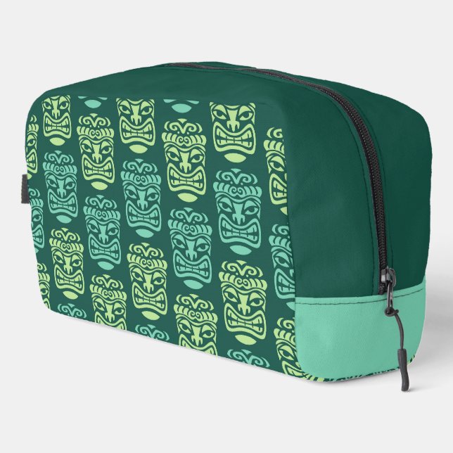 Retro Tiki Beach Bar Pattern Waschbeutel (Rechte Ecke)