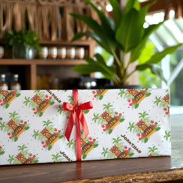 Retro Tiki Hawaiian Vintage Blume Palm Tree Name Seidenpapier