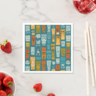 Retro-Tiki-Totems Serviette