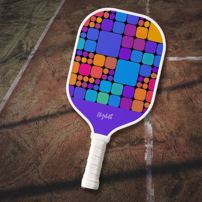 Retro Tiles Personalized Pickleball Schläger (Von Creator hochgeladen)