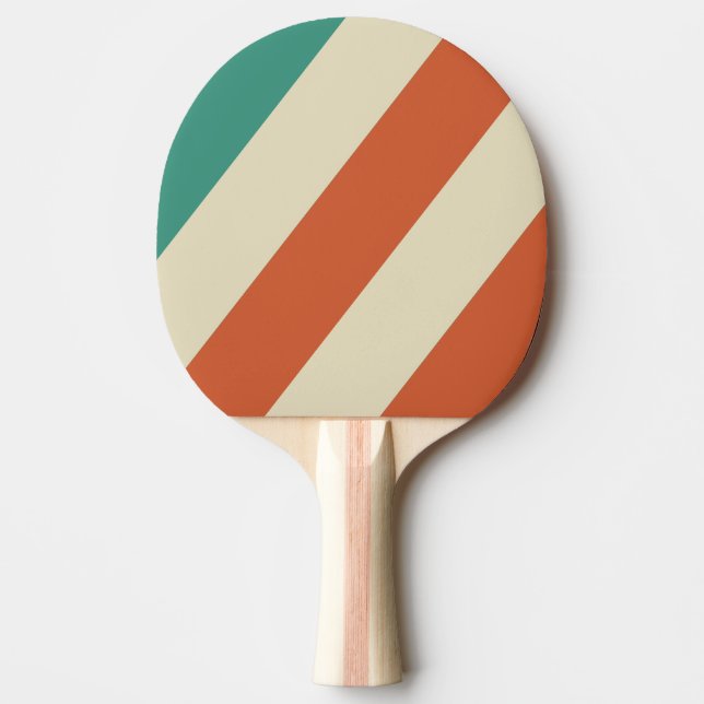 Retro Timeless Bold Stripes Tischtennis Schläger (Vorderseite)