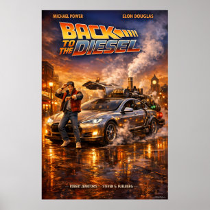 Retro Timewarp-Straßenlaternen-Tagtraum-Plakat Poster