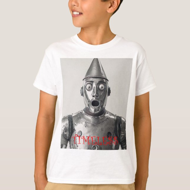 Retro Tin Man Steampunk Armor T-Shirt (Vorderseite)