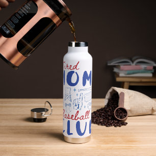 Retro Tired Moms Baseball Club Trinkflasche