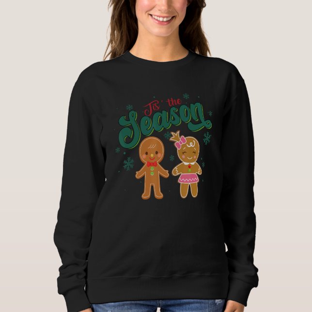 Retro Tis The Season Ginger Christmas Groovy Xmas  Sweatshirt (Vorderseite)