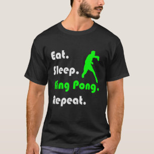 Retro Tischtennis essen Sleep Ping Pong Repeat Tab T-Shirt
