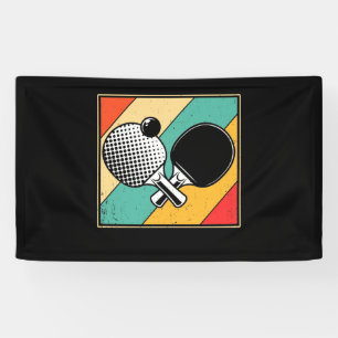 Retro Tischtennis - Vintages Pingpong Banner
