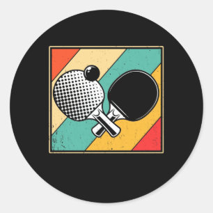 Retro Tischtennis - Vintages Pingpong Runder Aufkleber