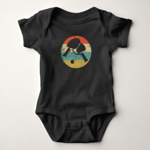 Retro-Tischtennisschläger Icon Tischtennis Baby Strampler