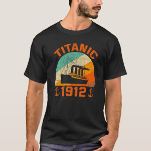 Retro Titanic 1912 Kreuzfahrtschiff Vintag 3 T-Shirt