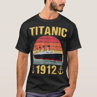 Retro Titanic 1912 Kreuzfahrtschiff Vintage Schiff T-Shirt