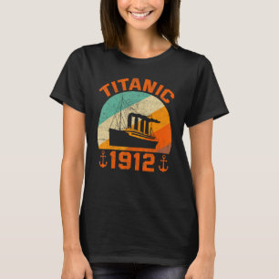 Retro Titanic 1912 Kreuzfahrtschiff Vintage Schiff T-Shirt