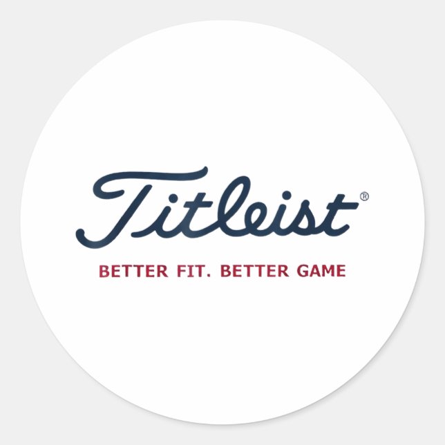 Retro Titleis-t Better Fit Better Game Runder Aufkleber (Vorderseite)