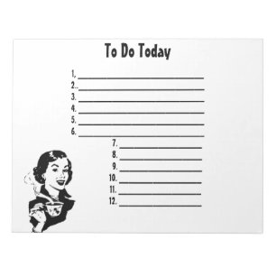 Retro To Do List Notepad Notizblock