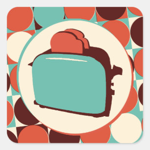 Retro Toaster Aufkleber (Blatt 20)