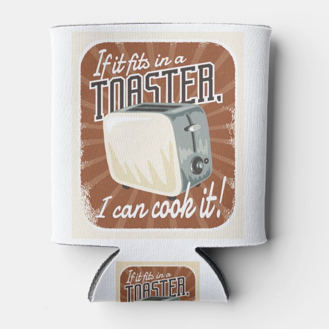 Retro Toaster Cooking Spaß Dosenkühler (Vorderseite)