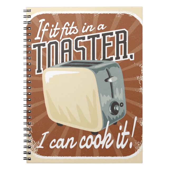 Retro Toaster Cooking Spaß Notizblock (Vorderseite)