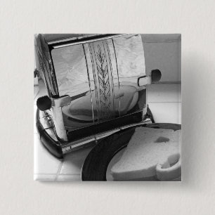 Retro-Toaster-Küchenkunst Pinback Button