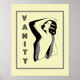 Retro-Toilettentisch aus den 1920er Jahren Poster