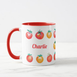 Retro Tomato handGezeichnet Sommer Feinschmecker M Tasse