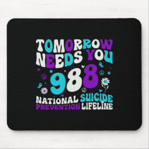 Retro Tomorrow braucht 988 Suizidprävention Mousepad