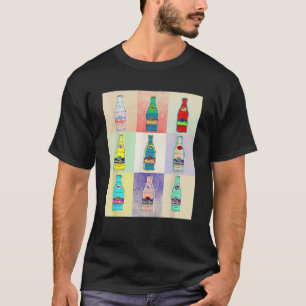 Retro Topo Distressed Arts Chico Outfits Bottles W T-Shirt