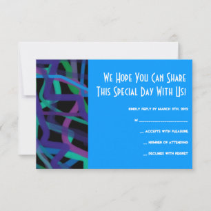 Retro Torah Bar Bat Mitzvah Einladungs-Antwortkart RSVP Karte