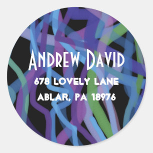 Retro Torah Bar Bat Mitzvah Reply Card Aufkleber