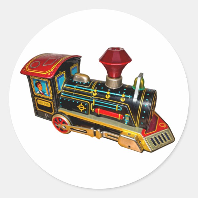 RETRO TOS TRAIN T - SHIRT RUNDER AUFKLEBER (Vorderseite)