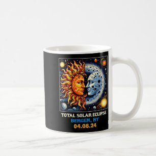 Retro totale Sonnenfinsternis Bergen New York Kaffeetasse