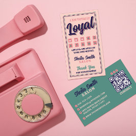 Retro "Totally Loyal" Typografy Cool Color Scheme Treuekarte