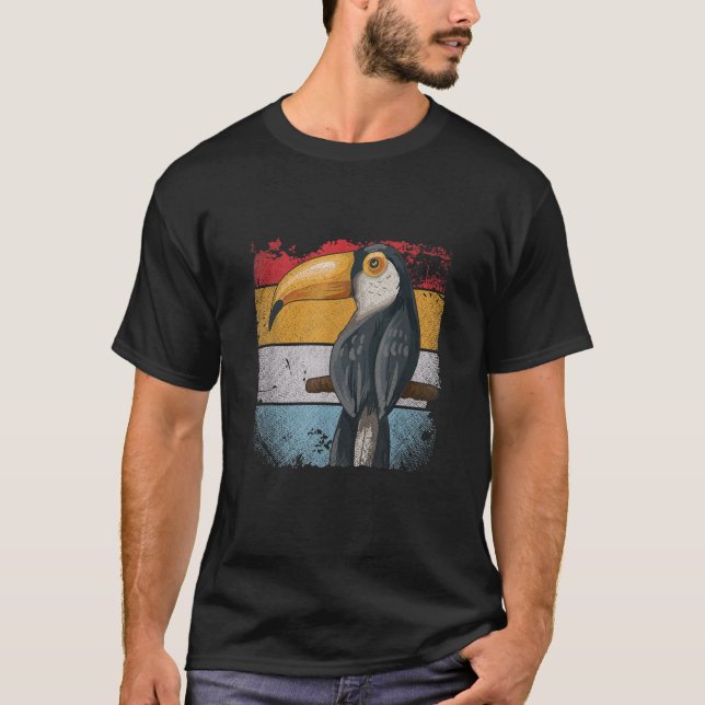Retro Toucan T Shirt (Vorderseite)