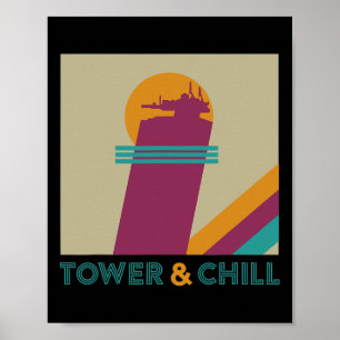 Retro Tower und Chill - Gamer Titan Jäger Warlock Poster