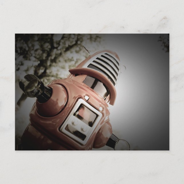 Retro Toy Robby Robot 02 Postcard Postkarte (Vorderseite)