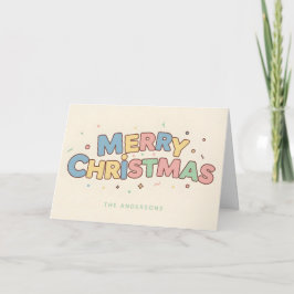Retro Toyland Schriftzug Frohe Weihnachten